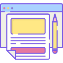 external blog copywriting flaticons lineal color flat icons Home